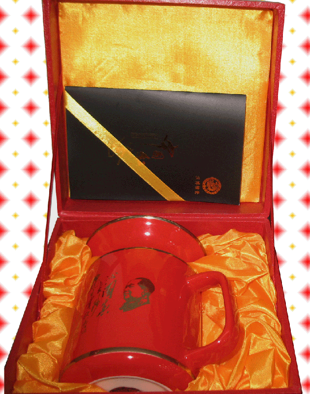 中國(guó)紅瓷單杯-毛澤東詩(shī)詞